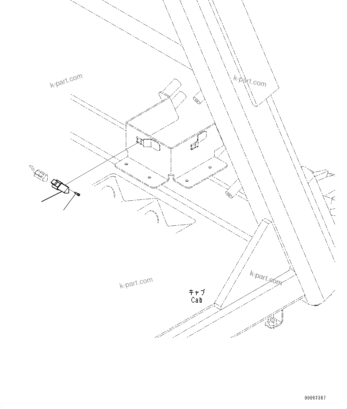 Komatsu parts book diagram for HD785-NI-7 S/N N10561-UP: CAB AND CAB FLOOR GROUP, ANGLE SENSOR LESS