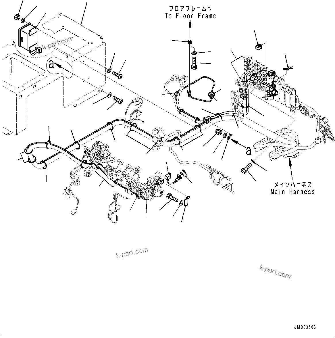 Komatsu parts book diagram for HD785-NI-7 S/N N10561-UP: CAB AND CAB FLOOR GROUP, AUTO-GREASING CONTROLLER