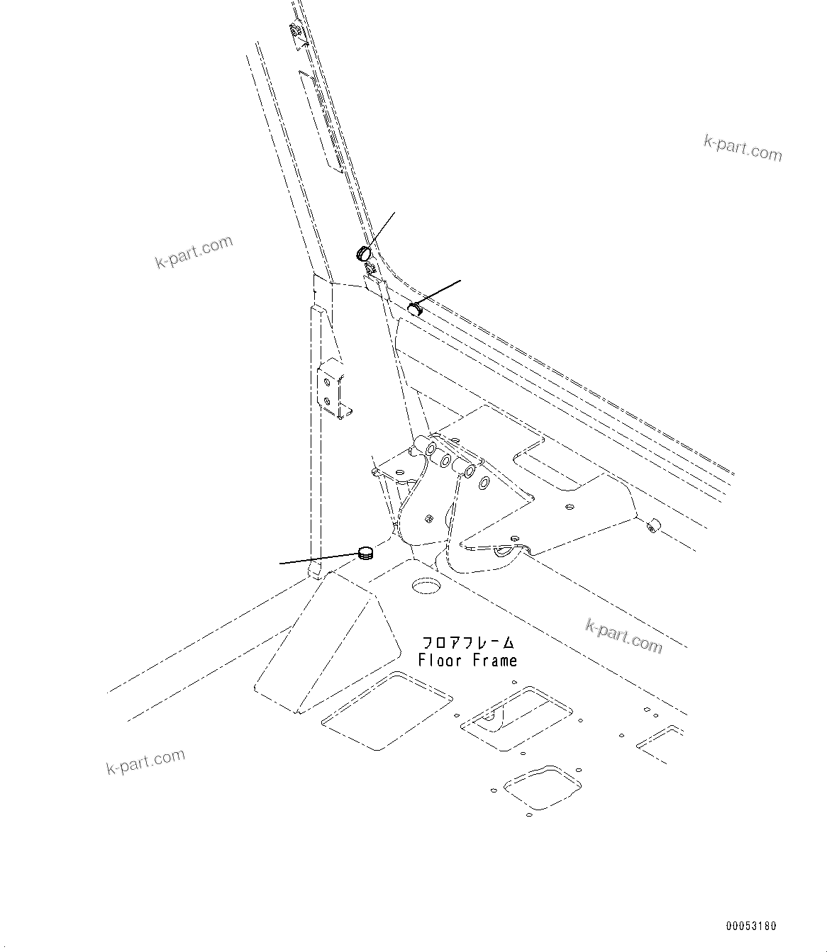 Komatsu parts book diagram for HD785-NI-7 S/N N10561-UP: CAB AND CAB FLOOR GROUP, ANTENNA, CABLE