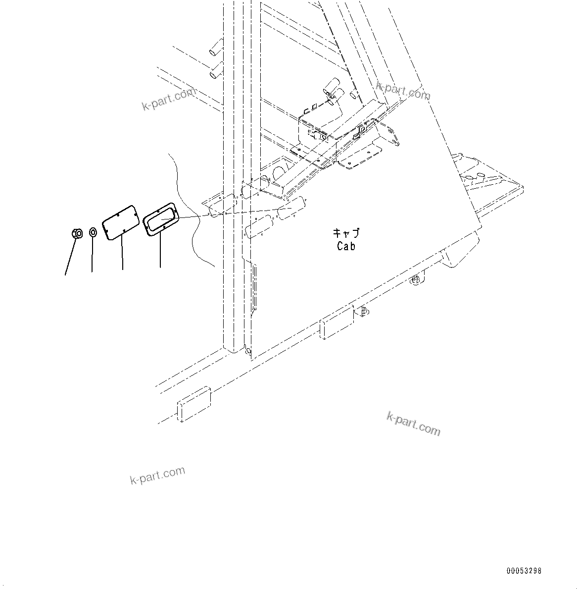 Komatsu parts book diagram for HD785-NI-7 S/N N10561-UP: CAB AND CAB FLOOR GROUP, CAB WIRING HARNESS AND UNDER COVER