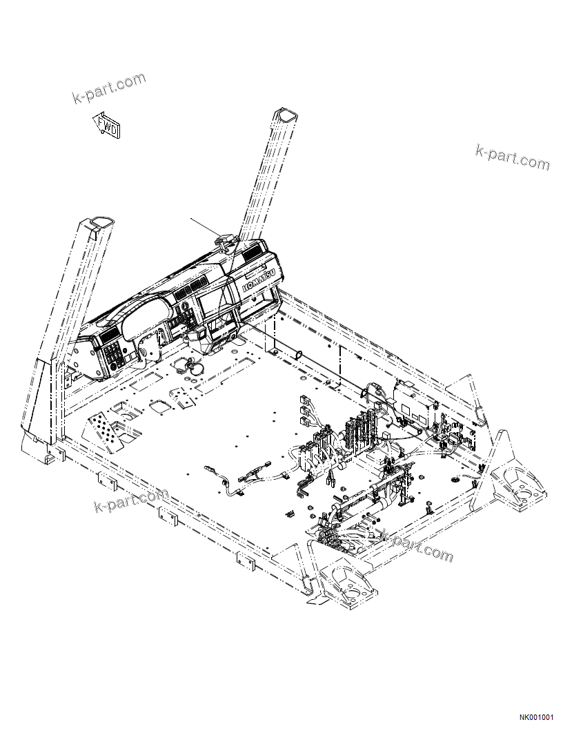 Komatsu parts book diagram for HD785-NI-7 S/N N10561-UP: AUTO DIPPER U.,
