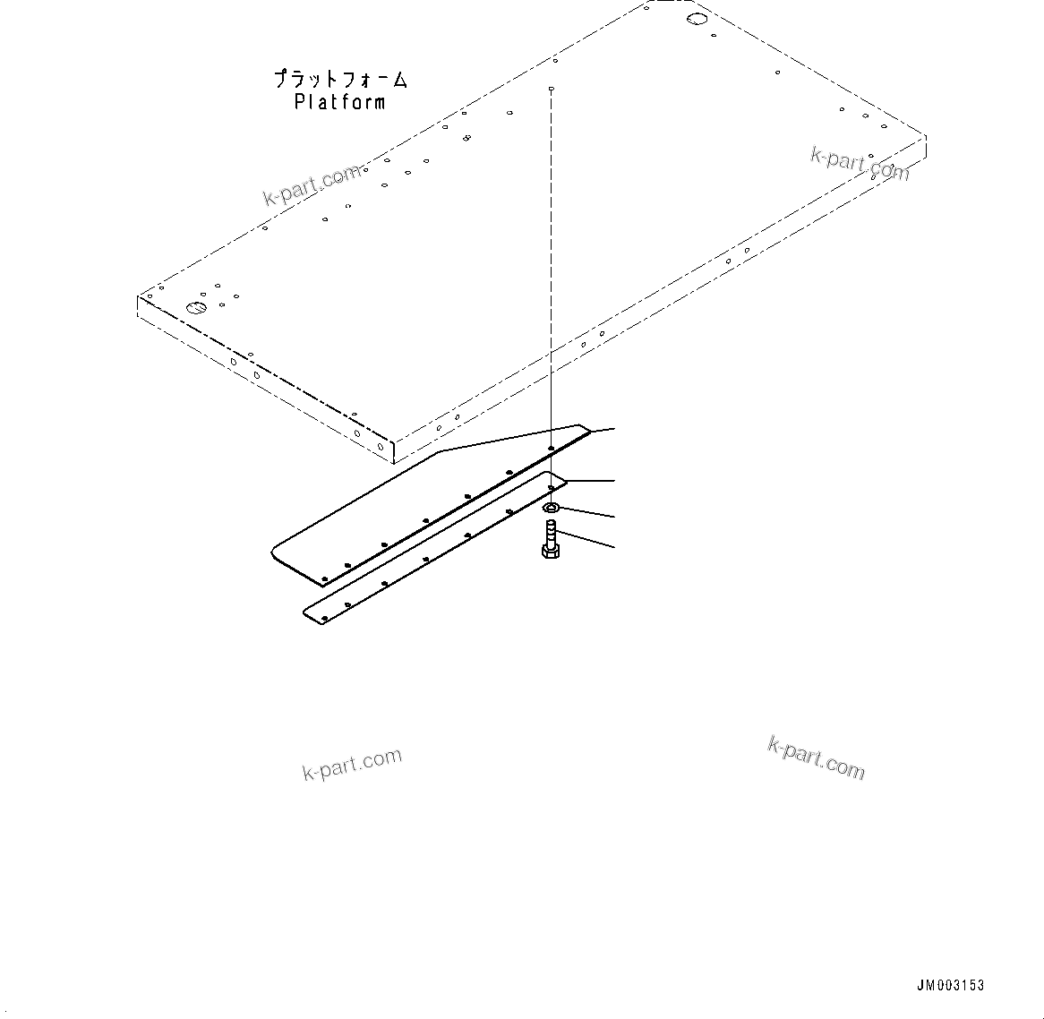 Komatsu parts book diagram for HD785-NI-7 S/N N10561-UP: PLATFORM GROUP (VHMS, PAYLOAD METER, AUTO-GREASING SYSTEM) (MUDGUARD)
