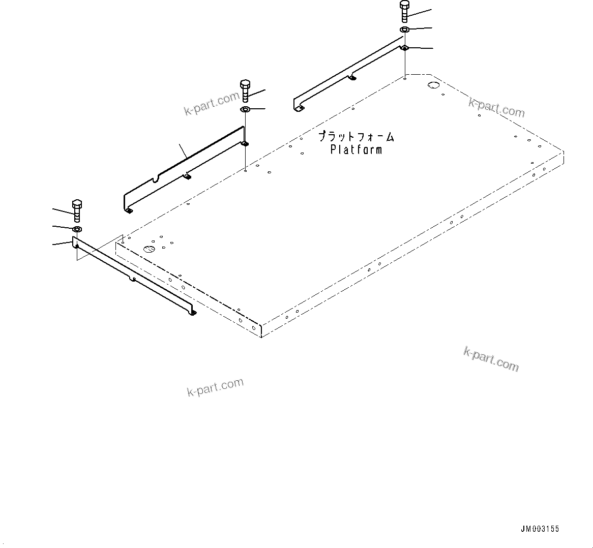 Komatsu parts book diagram for HD785-NI-7 S/N N10561-UP: PLATFORM GROUP (VHMS, PAYLOAD METER) (TOE GUARD R.H.)