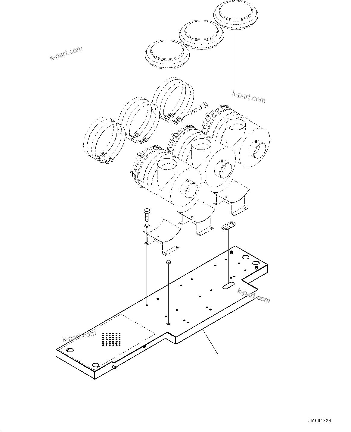 Komatsu parts book diagram for HD785-NI-7 S/N N10561-UP: PLATFORM GROUP (VHMS AND ORBCOMM, PAYLOAD METER, BATTERY DISCONNECT SWITCH, AUTO-GREASING SYSTEM) (PLATFORM, L.H.)