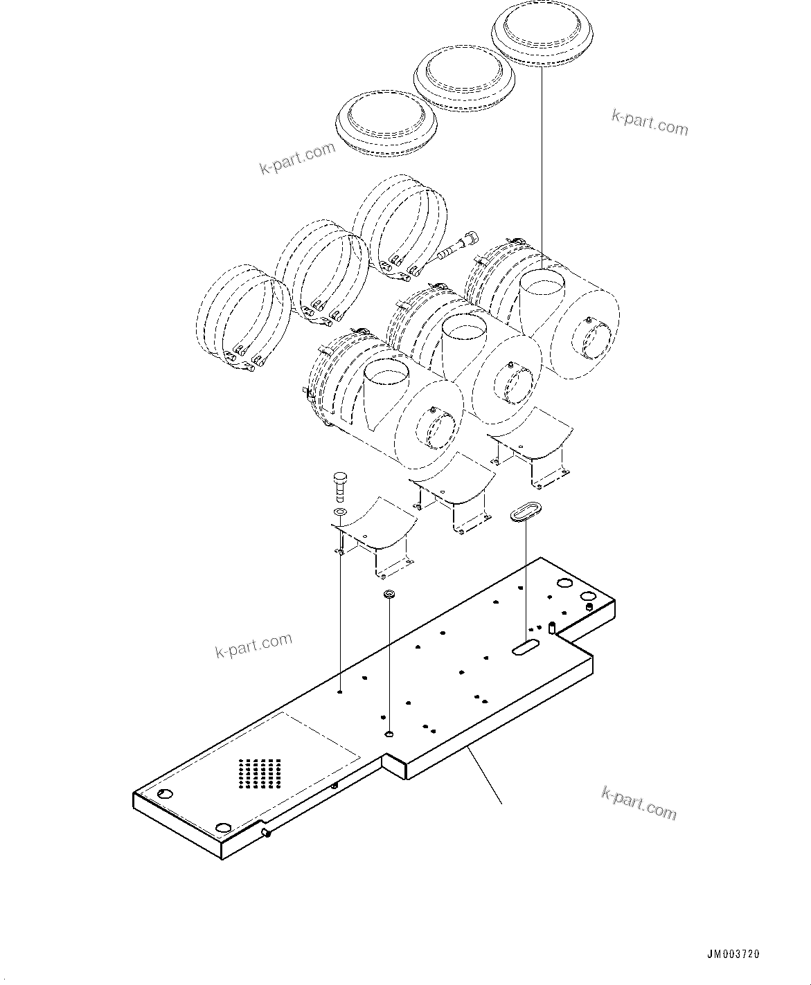 Komatsu parts book diagram for HD785-NI-7 S/N N10561-UP: PLATFORM GROUP (VHMS AND ORBCOMM, PAYLOAD METER, BATTERY DISCONNECT SWITCH) (PLATFORM, L.H.)