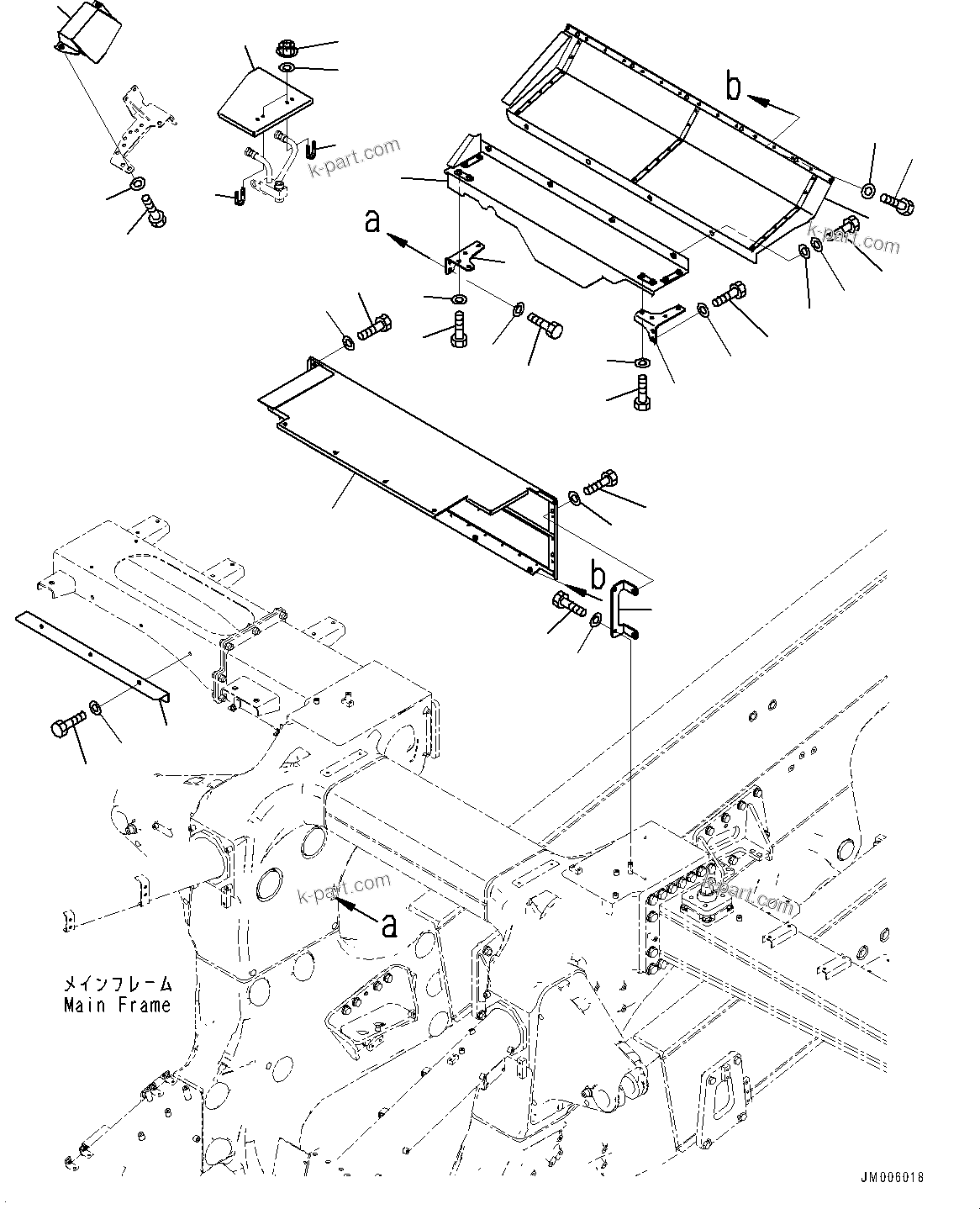 Komatsu parts book diagram for HD785-NI-7 S/N N10561-UP: FIRE PROTECTION (WITHOUT MUFFLER, ENGINE SIDE COVER) (ENGINE REAR COVER) (2/2)