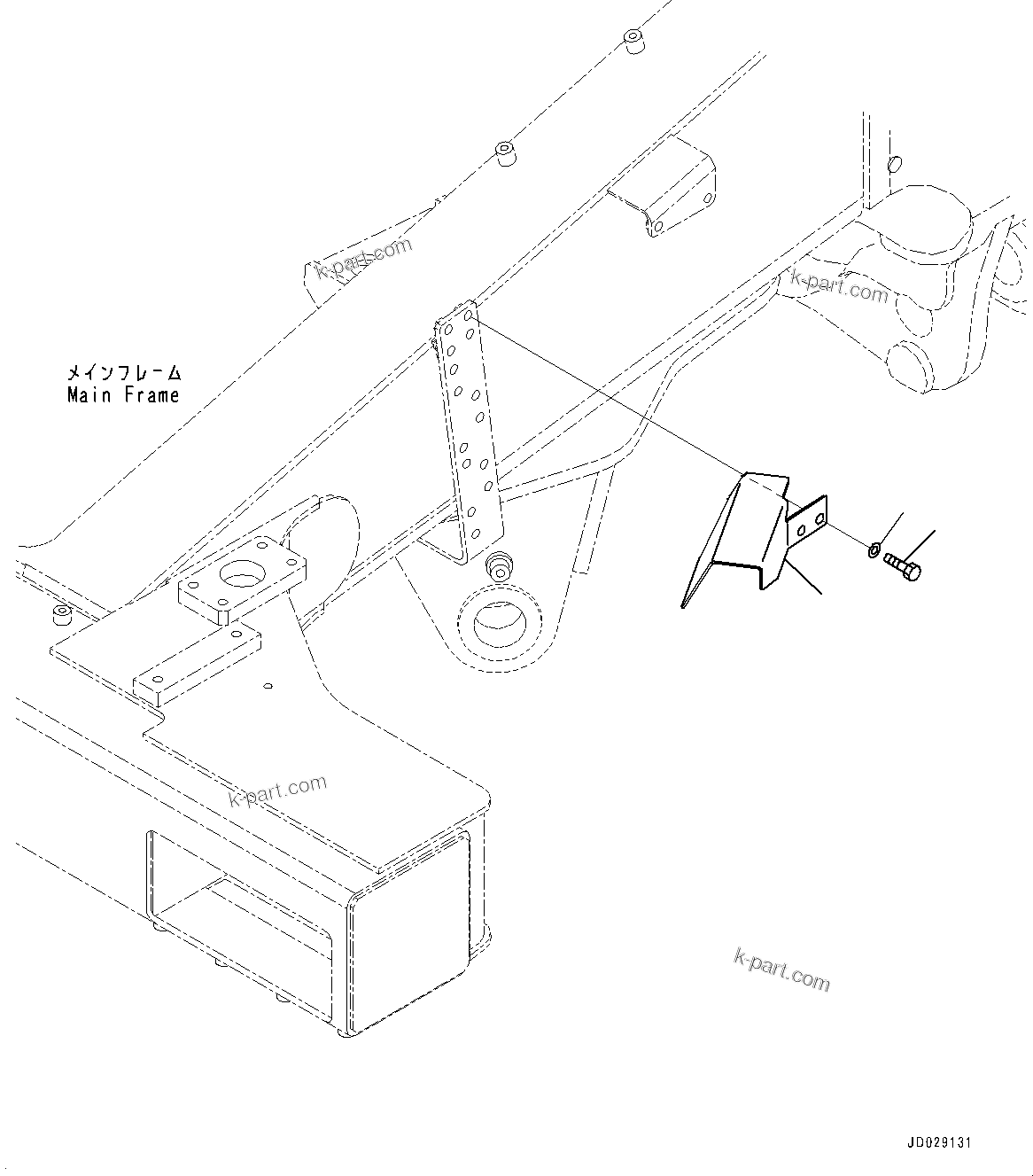 Komatsu parts book diagram for HD785-NI-7 S/N N10561-UP: FIRE PROTECTION (EXHAUST BOX, MUFFLER) (STEERING PIPING PROTECTION)