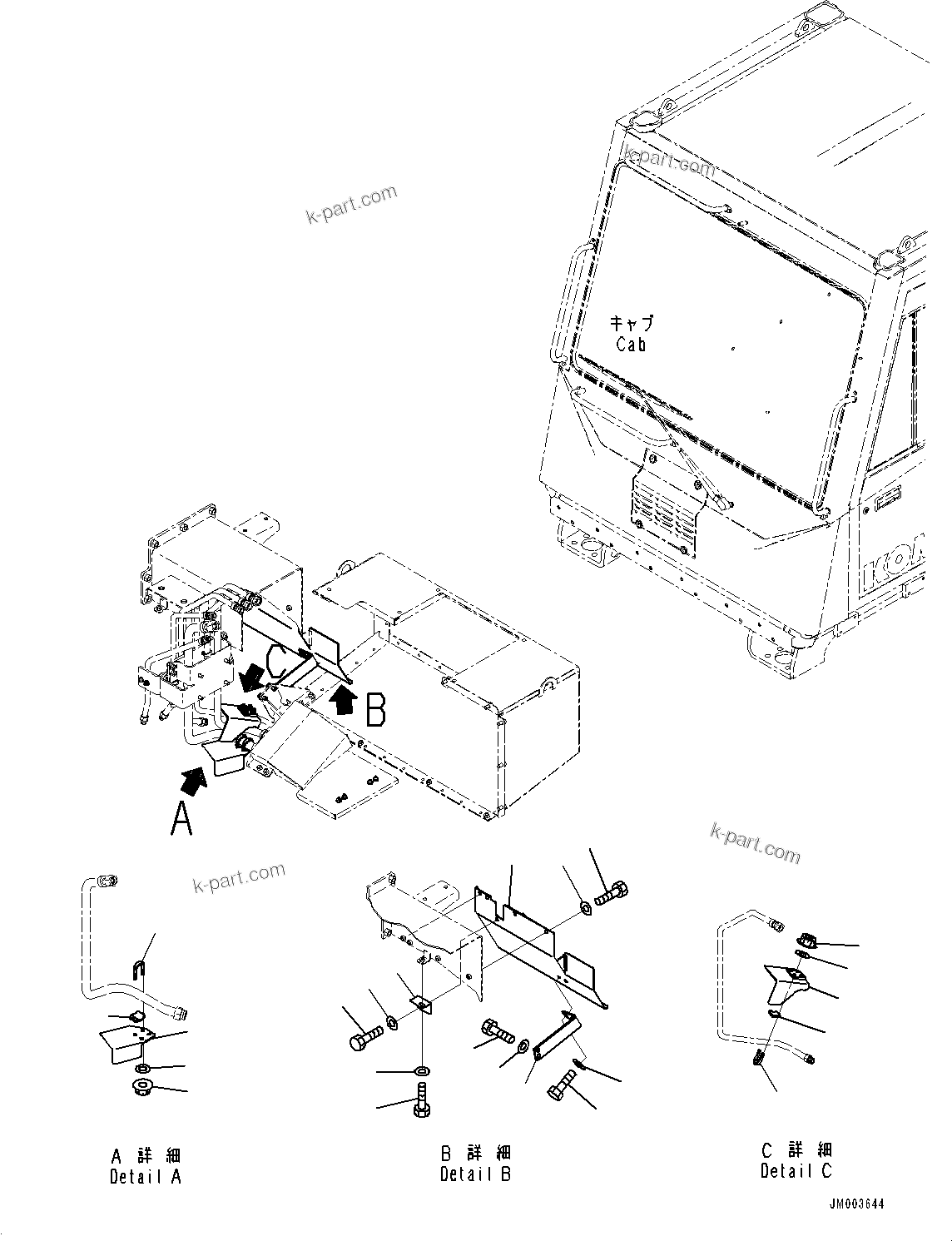 Komatsu parts book diagram for HD785-NI-7 S/N N10561-UP: FIRE PROTECTION (MUFFLER, ENGINE SIDE COVER) (ENGINE REAR COVER) (2/2)