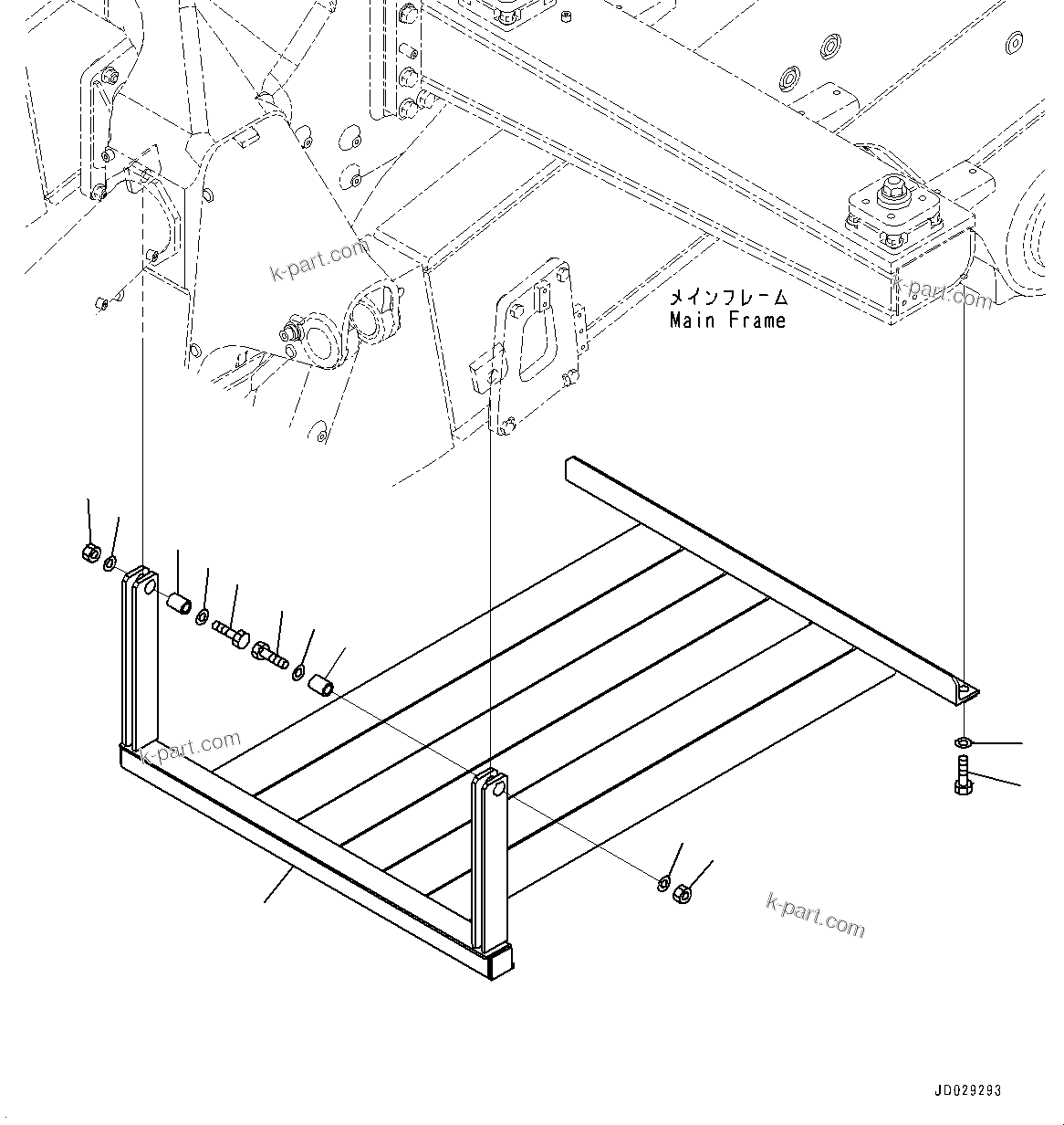 Komatsu parts book diagram for HD785-NI-7 S/N N10561-UP: TRANSMISSION UNDER GUARD