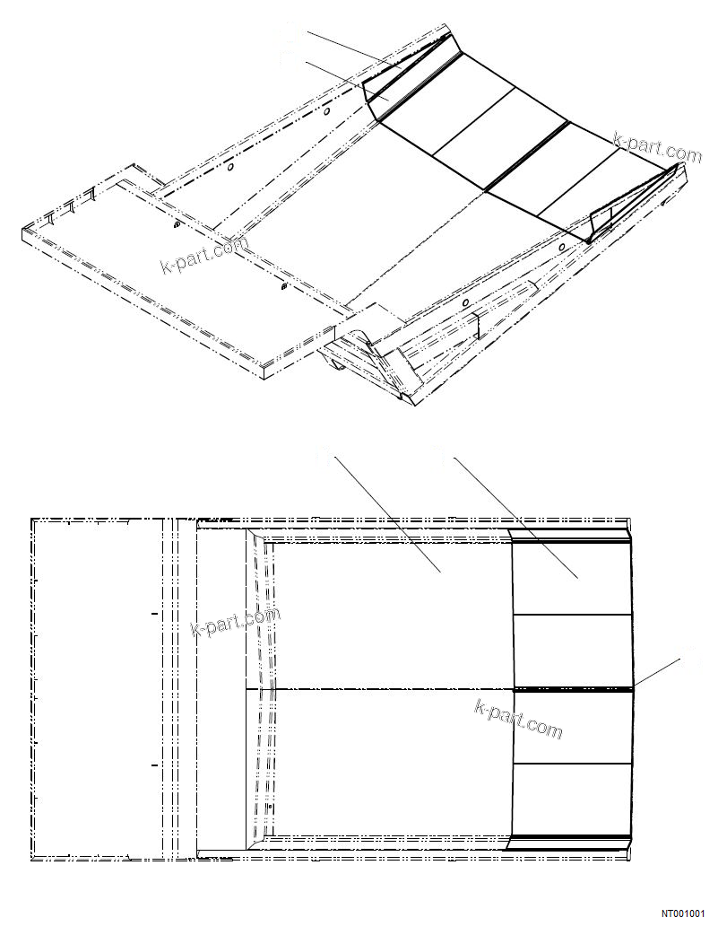 Komatsu parts book diagram for HD785-NI-7 S/N N10561-UP: BODY LINER (2M KIPL)