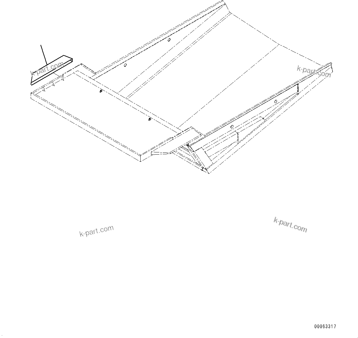 Komatsu parts book diagram for HD785-NI-7 S/N N10561-UP: PLATFORM GUARD