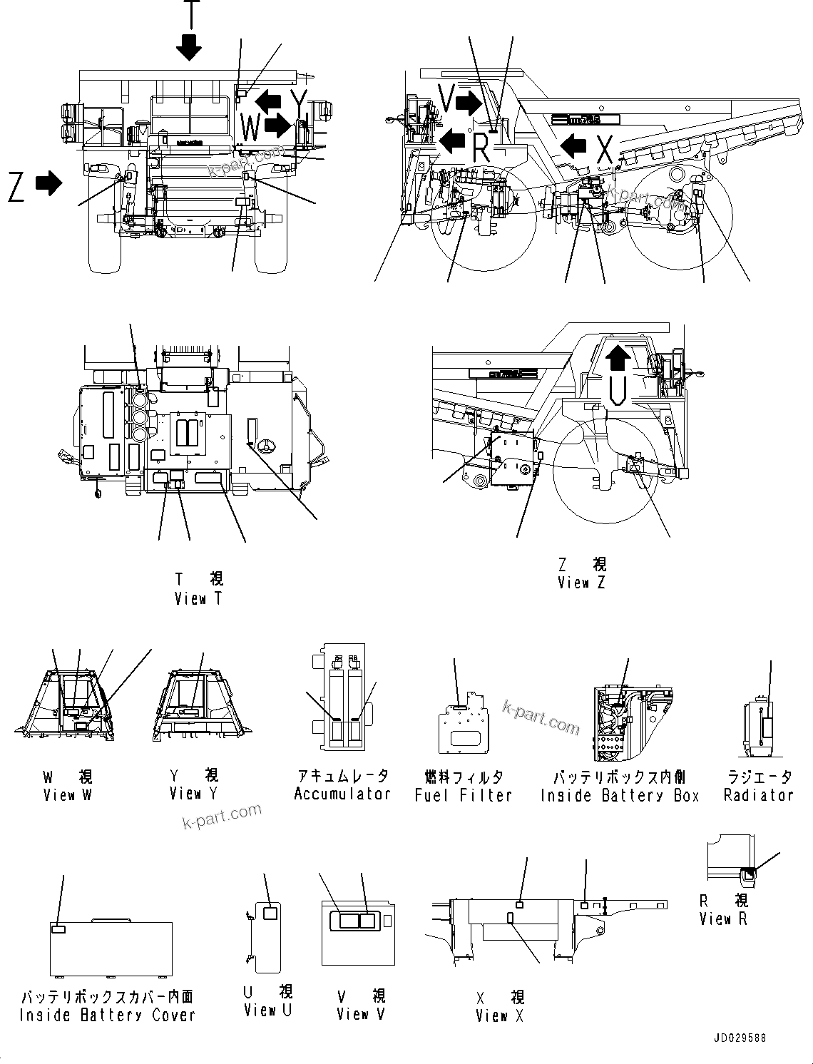 Komatsu parts book diagram for HD785-NI-7 S/N N10561-UP: MARKS AND PLATES (2/2)