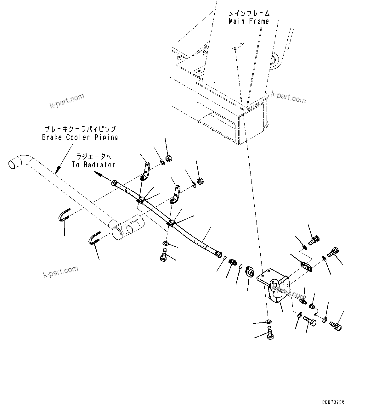Komatsu parts book diagram for HD785-NI-7 S/N N10561-UP: COOLANT QUICK CHARGE UNIT