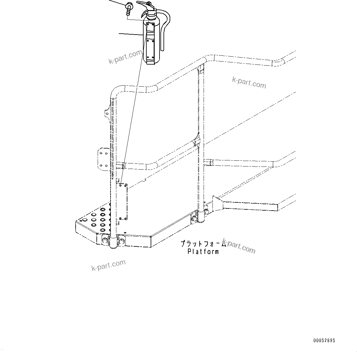 Komatsu parts book diagram for HD785-NI-7 S/N N10561-UP: FIRE EXTINGUISHER (ENGLISH)