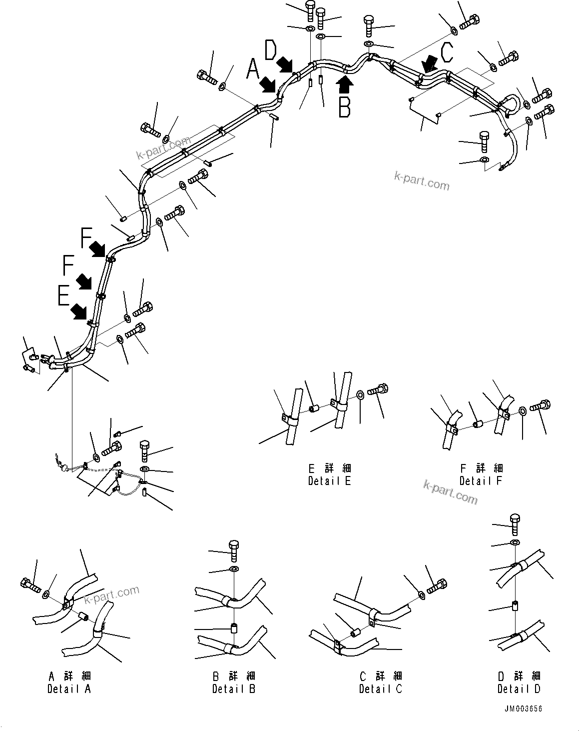 Komatsu parts book diagram for HD785-NI-7 S/N N10561-UP: BATTERY DISCONNECT SWITCH (BATTERY CABLE) (1/2)