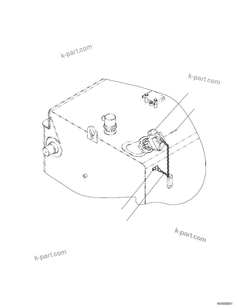 Komatsu parts book diagram for HD785-NI-7 S/N N10561-UP: CAP LOCK U.