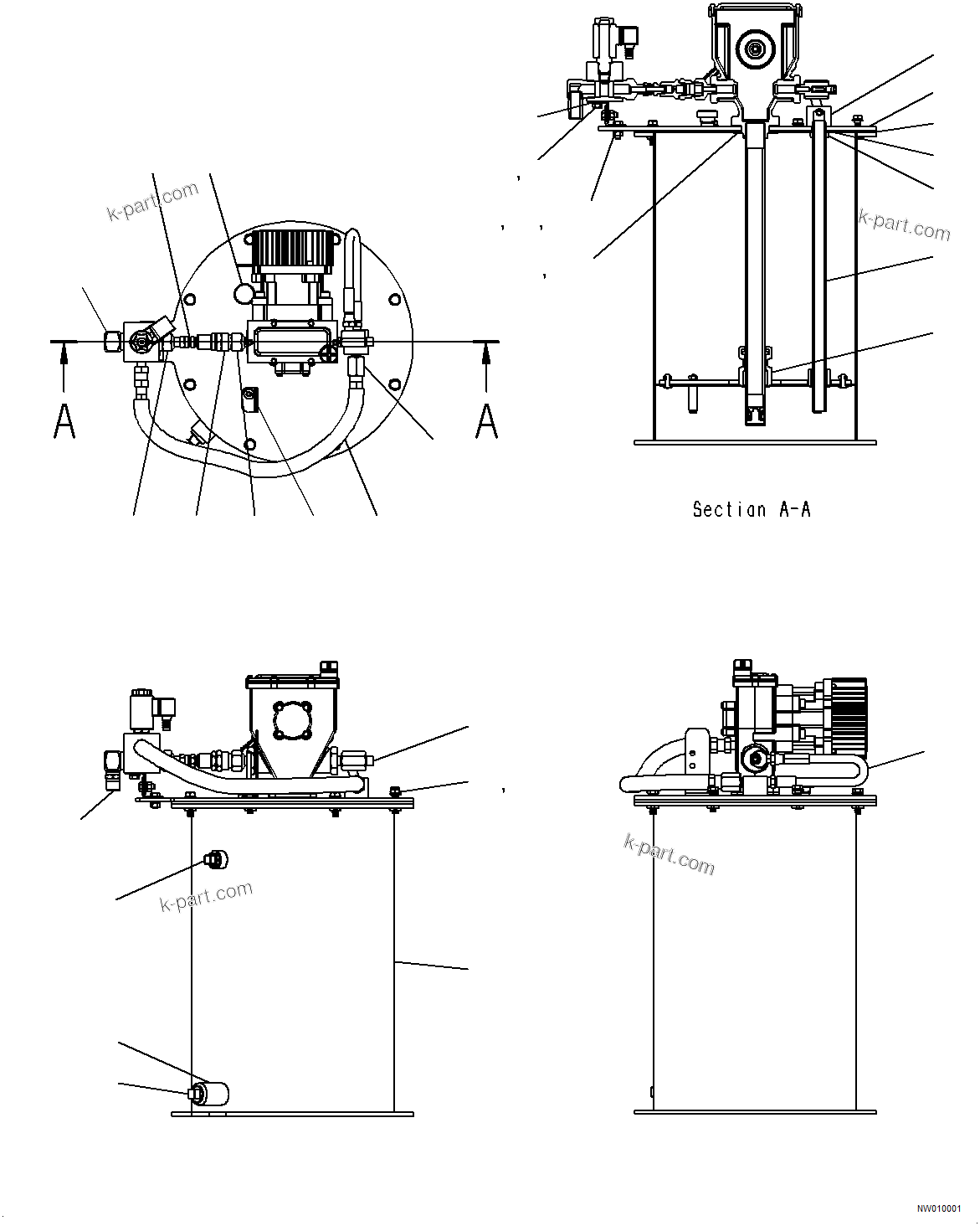 Komatsu parts book diagram for HD785-NI-7 S/N N10561-UP: AUTO LUBRICATING U. (1/5) (#N10561 - N10772)