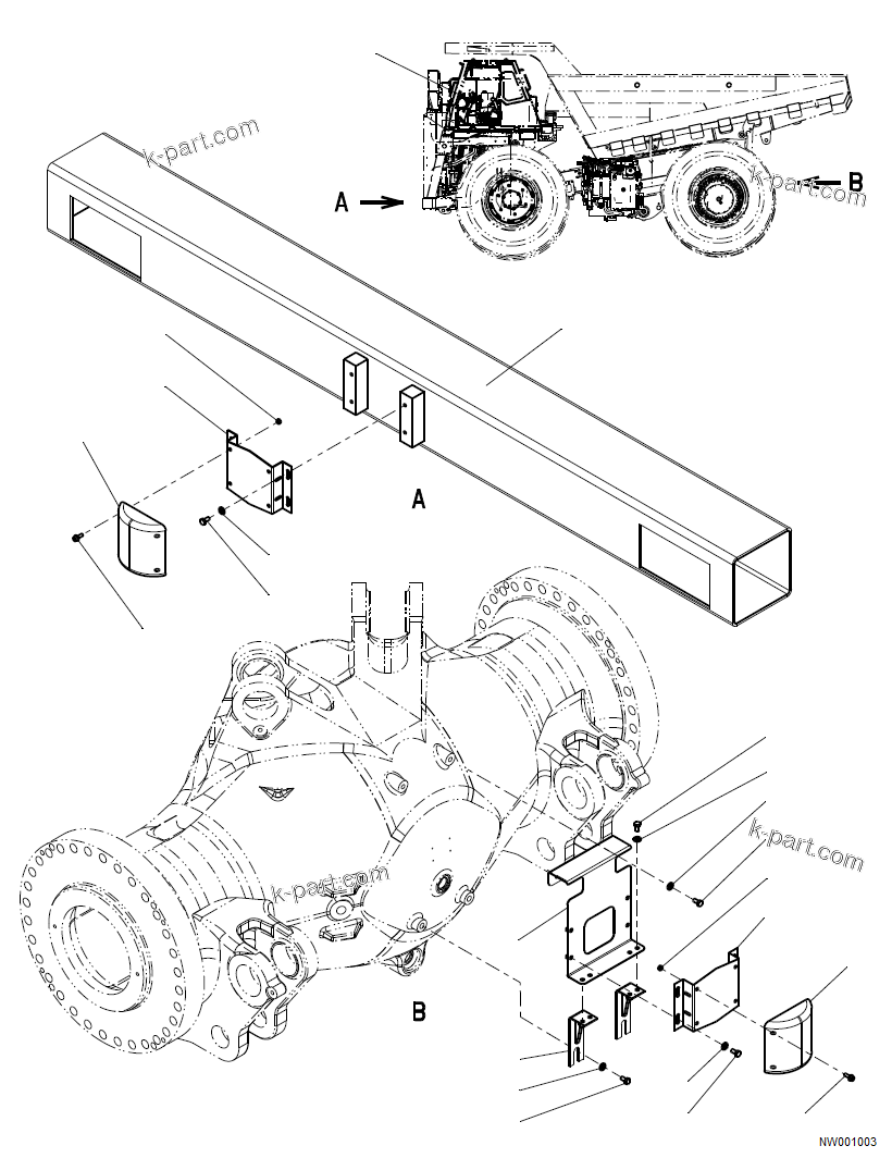 Komatsu parts book diagram for HD785-NI-7 S/N N10561-UP: SENSOR U., PROXIMITY (3/3) (#N10694 -)