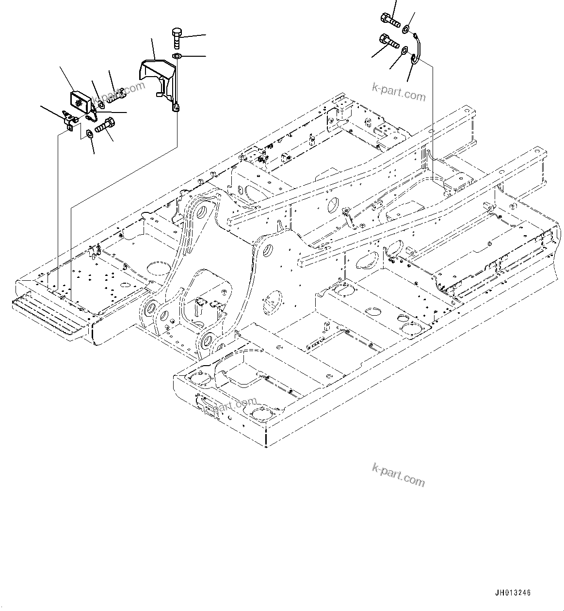 Komatsu parts book diagram for PC240NLC-11 S/N K70001-UP: ELECTRIC WIRING HARNESS, WORKING LAMP