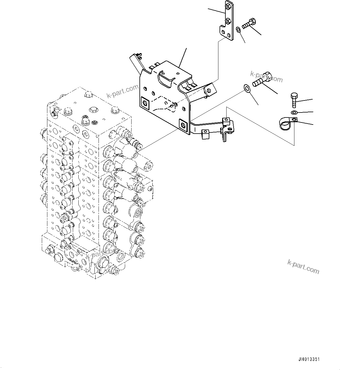 Komatsu parts book diagram for PC240NLC-11 S/N K70001-UP: QUICK COUPLING PIPING, WITH 2-ADDITIONAL ACTUATOR PIPING, EPC VALVE MOUNTING