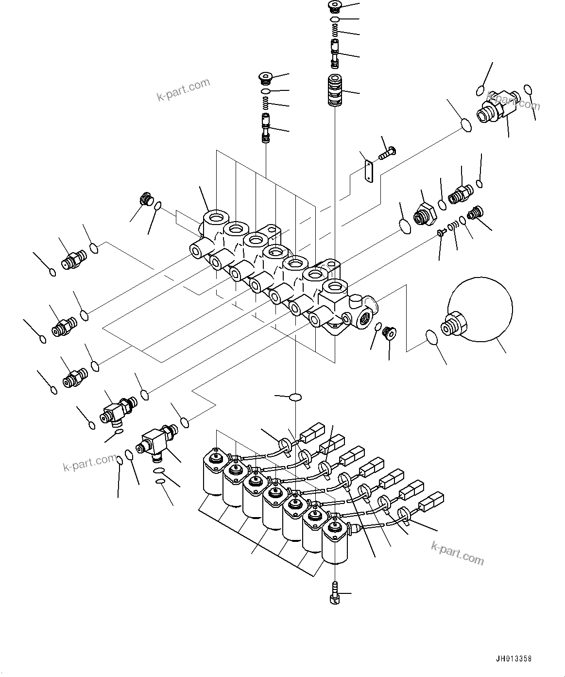 Komatsu parts book diagram for PC240NLC-11 S/N K70001-UP: QUICK COUPLING PIPING, WITH 2-ADDITIONAL ACTUATOR PIPING, FOR 2-PIECE BOOM, PIPING