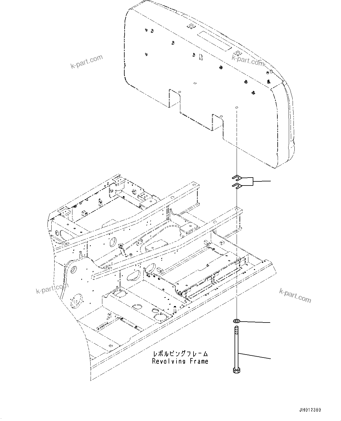 Komatsu parts book diagram for PC240NLC-11 S/N K70001-UP: COUNTERWEIGHT MOUNTING