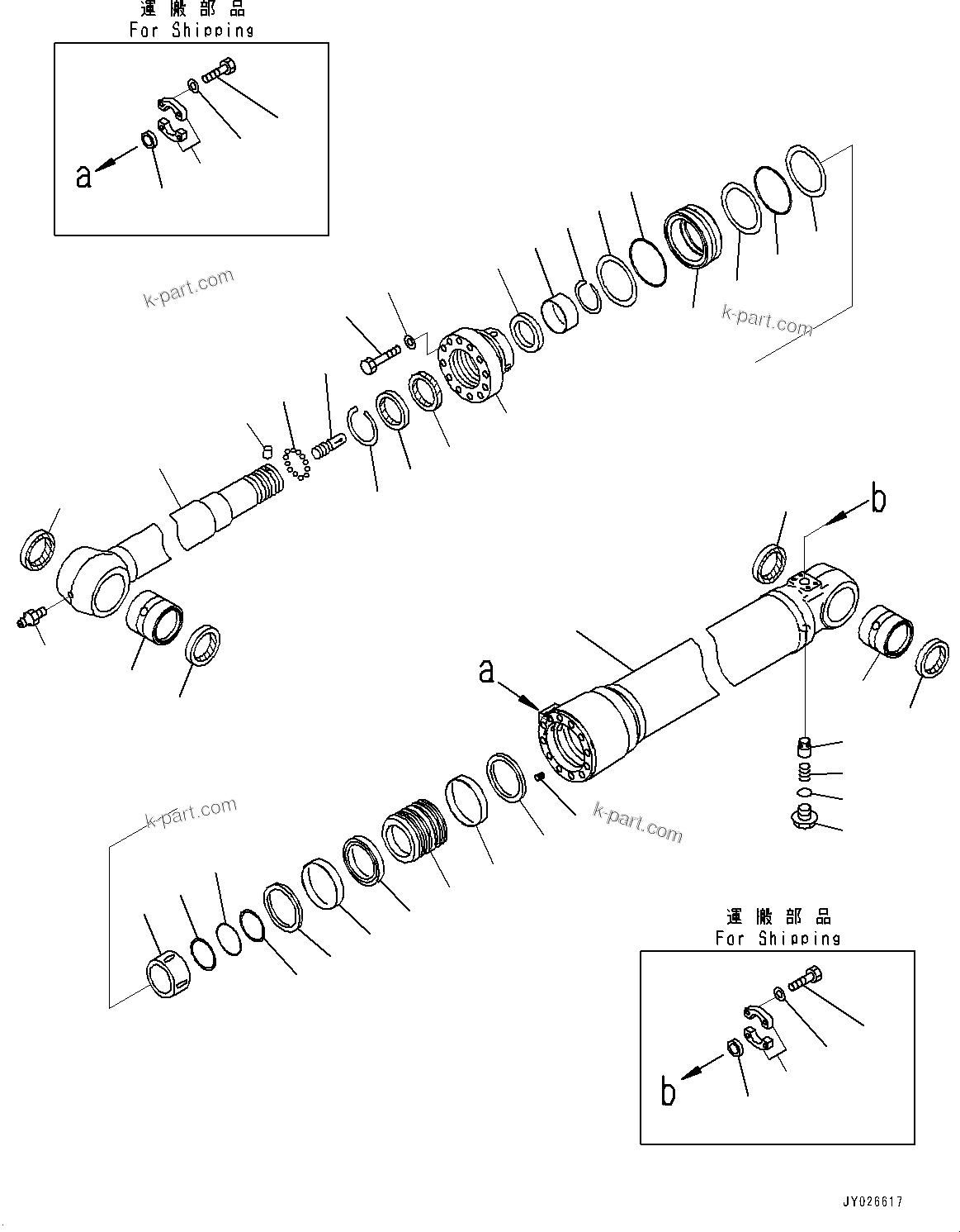 Komatsu parts book diagram for PC240NLC-11 S/N K70001-UP: ARM CYLINDER, ARM CYLINDER