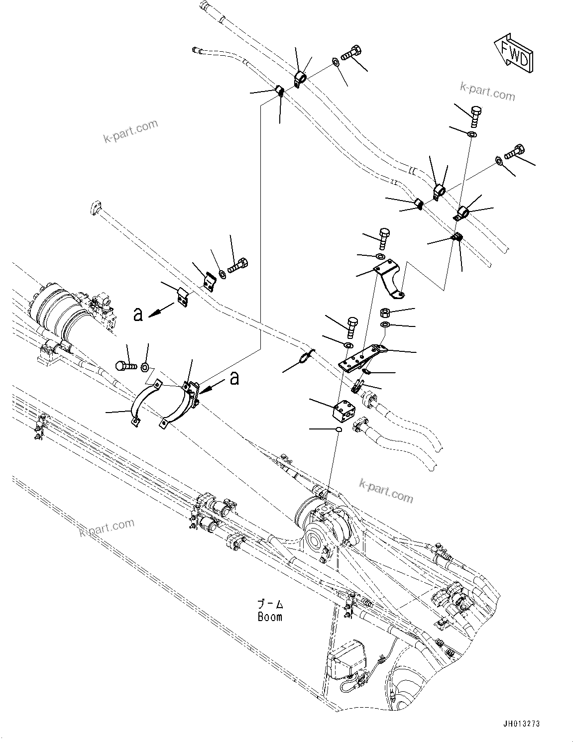 Komatsu parts book diagram for PC240NLC-11 S/N K70001-UP: ARM CYLINDER, ARM LOCK VALVE PIPING, ARM CYLINDER SIDE