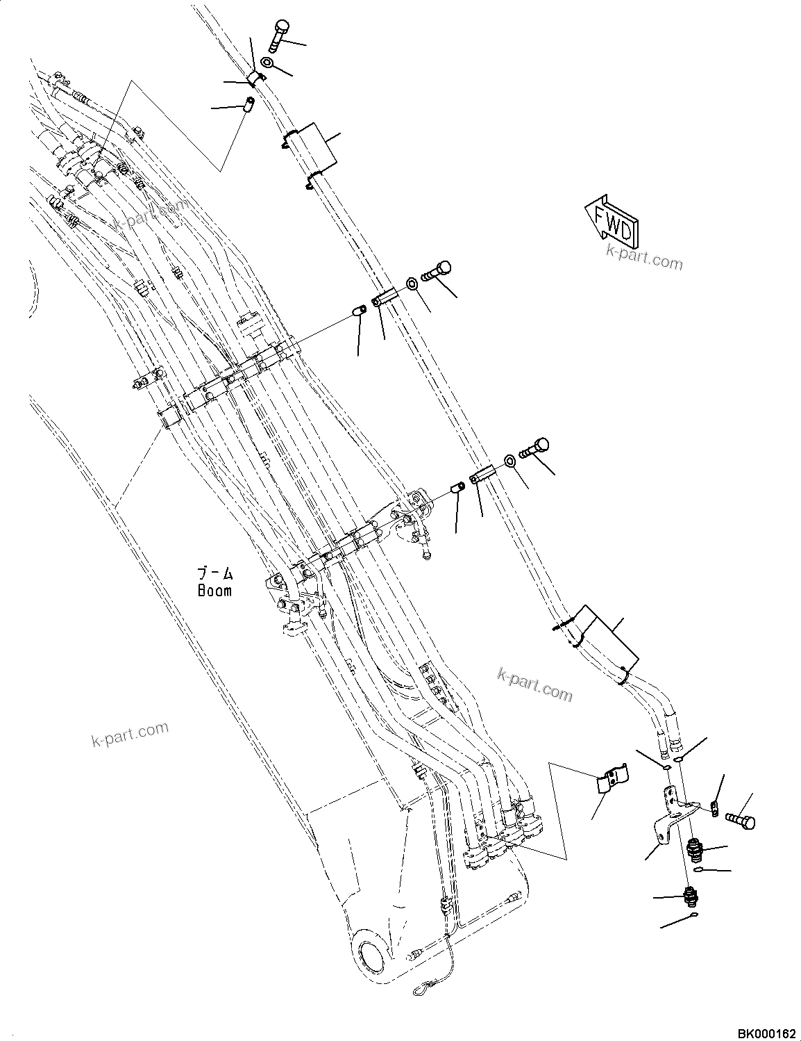 Komatsu parts book diagram for PC240NLC-11 S/N K70001-UP: ARM CYLINDER, ARM LOCK VALVE PIPING