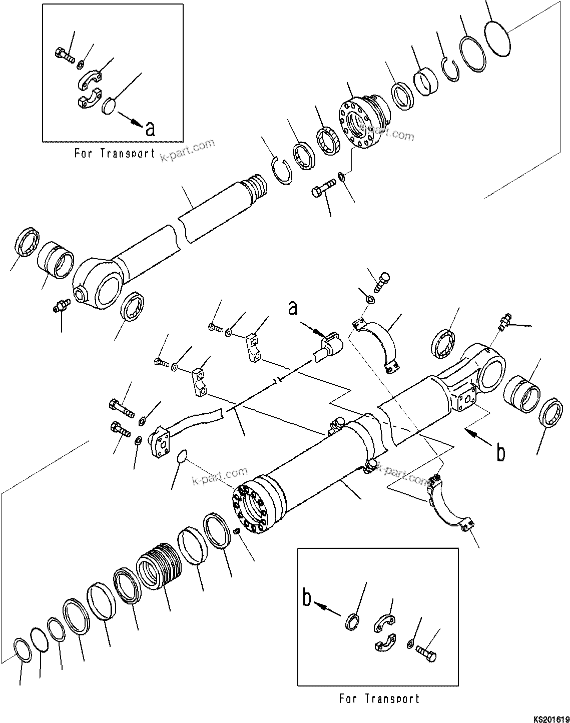 Komatsu parts book diagram for PC240NLC-11 S/N K70001-UP: ARM, 2500MM, WITH BREAKER CLAMSHELL, BUCKET CYLINDER