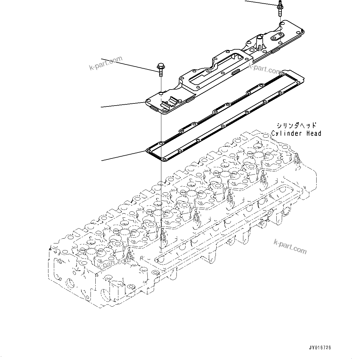 Komatsu parts book diagram for SAA6D114E-6C S/N 26903969-UP (For HB365LC-3): AIR INTAKE MANIFOLD