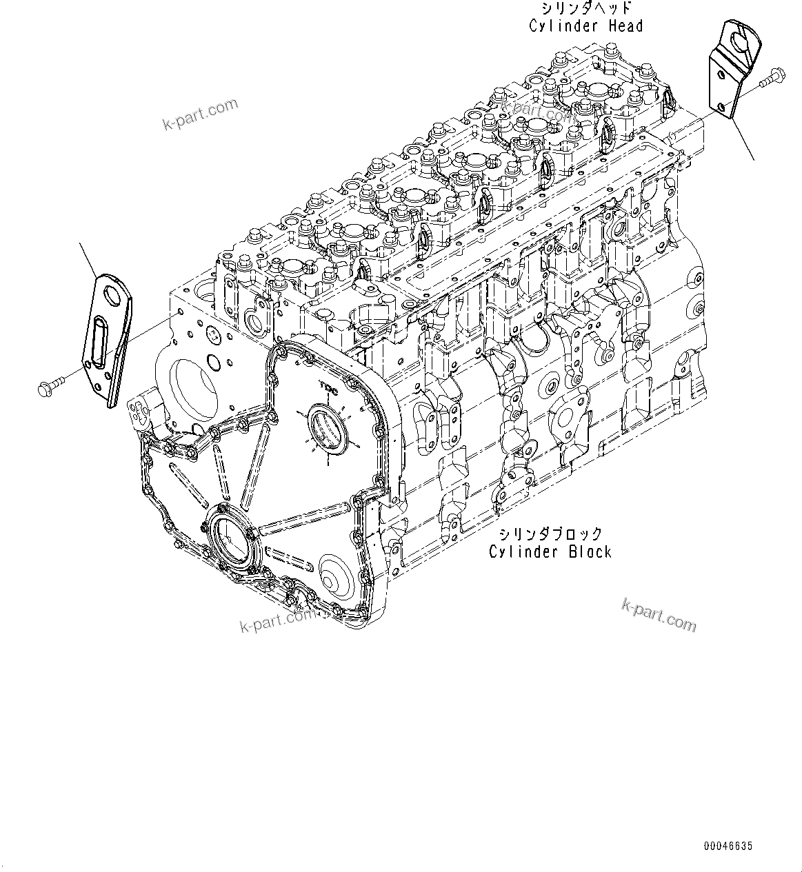 Komatsu parts book diagram for SAA6D114E-6C S/N 26903969-UP (For HB365LC-3): LIFTING ARRANGEMENT