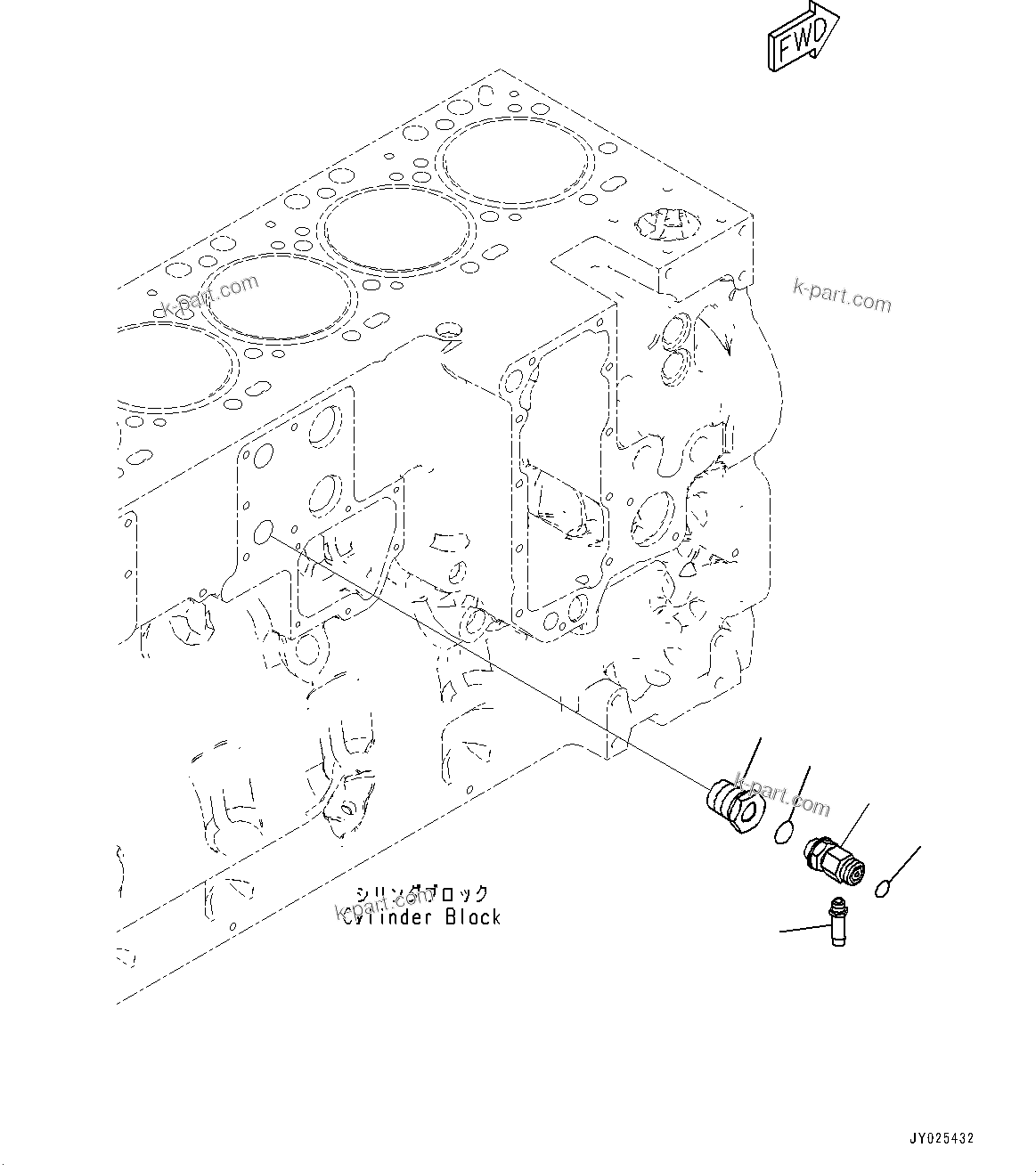 Komatsu parts book diagram for SAA6D114E-6C S/N 26903969-UP (For HB365LC-3): COOLANT CONNECTOR