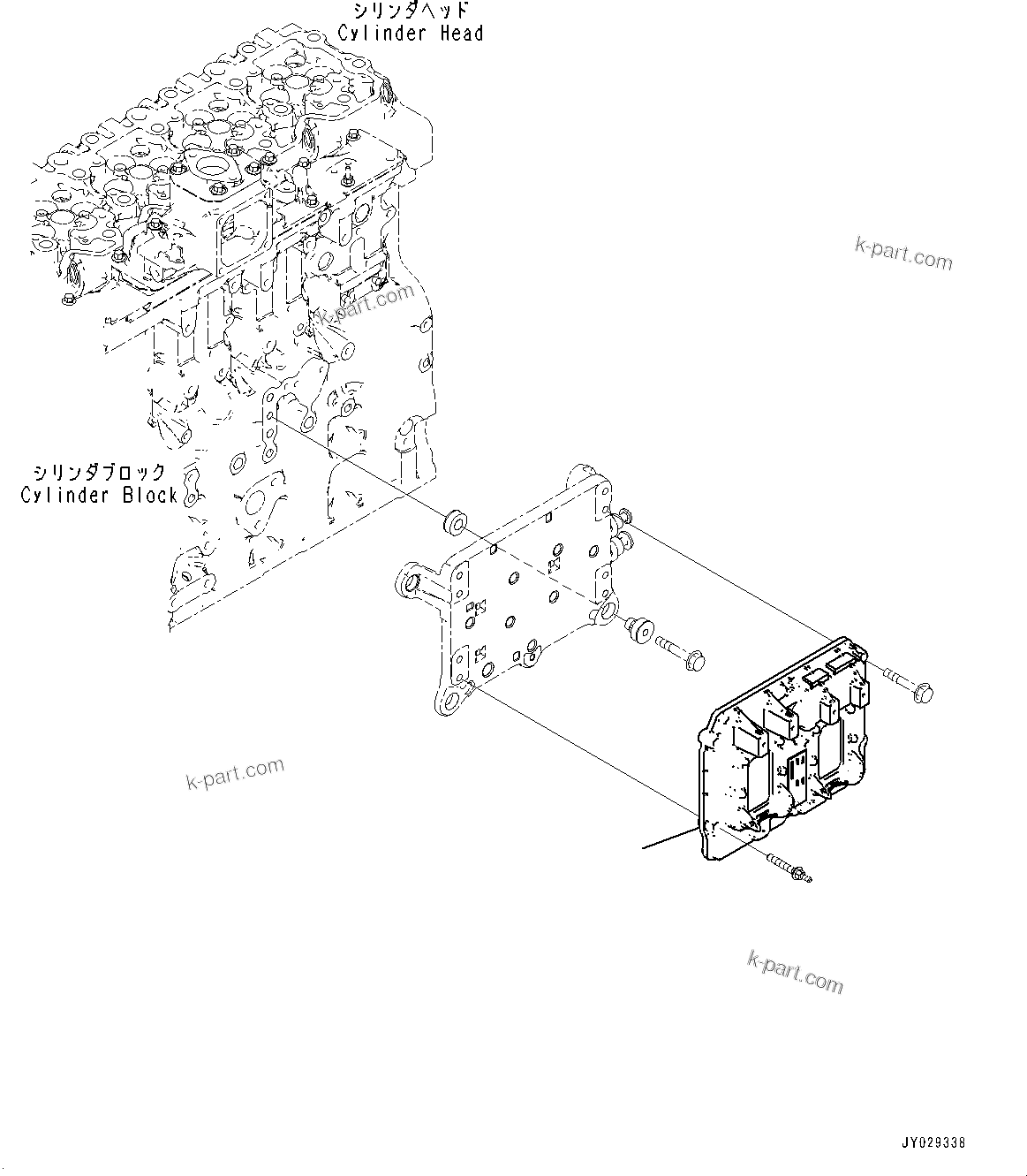 Komatsu parts book diagram for SAA6D114E-6C S/N 26903969-UP (For HB365LC-3): ENGINE CONTROLLER, FOR EU EXHAUST EMISSIONS 4TH REGULATIONS