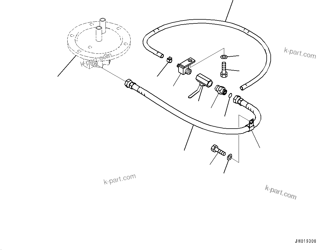Komatsu parts book diagram for PC700LC-11 S/N 80013-UP: FUEL PIPING, FUEL DRAIN