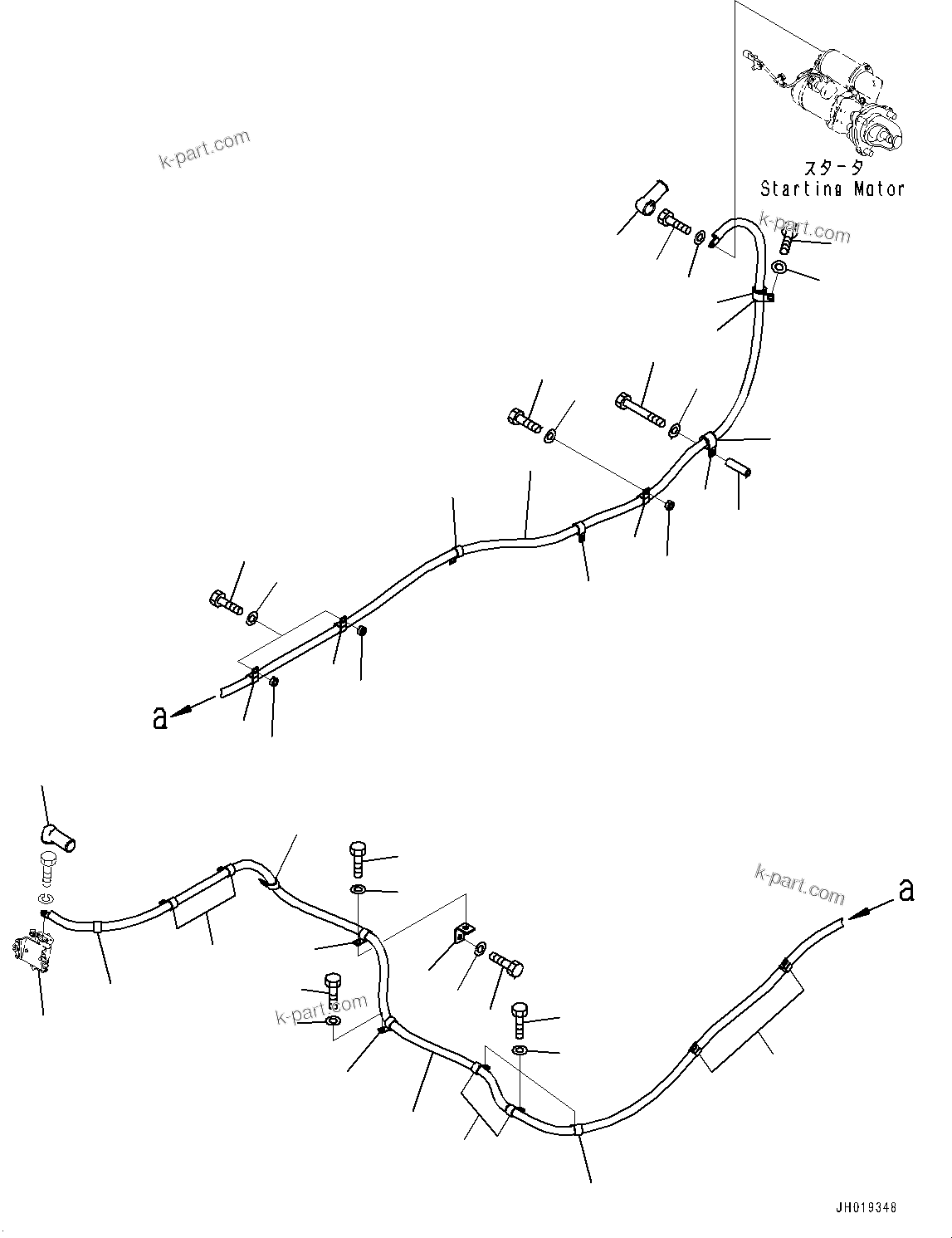 Komatsu parts book diagram for PC700LC-11 S/N 80013-UP: ELECTRIC WIRING HARNESS, STARTING WIRING HARNESS