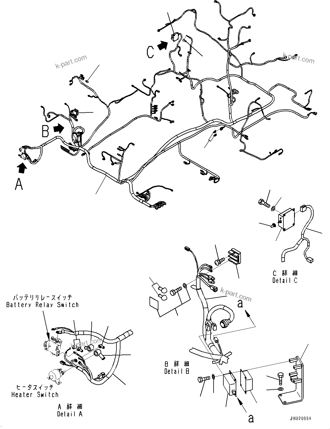 Komatsu parts book diagram for PC700LC-11 S/N 80013-UP: ELECTRIC WIRING HARNESS, MAIN WIRING HARNESS