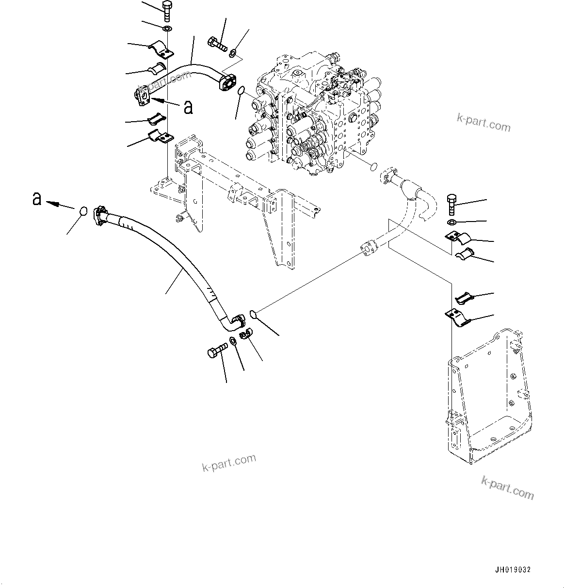 Komatsu parts book diagram for PC700LC-11 S/N 80013-UP: ARM AND BUCKET PIPING, BUCKET PIPING