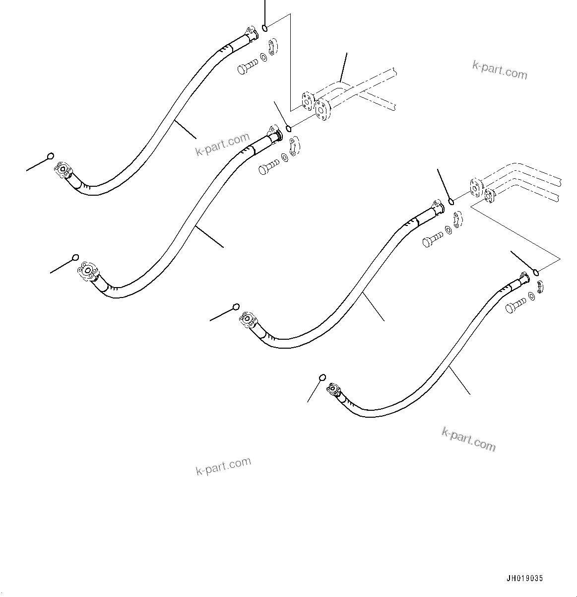 Komatsu parts book diagram for PC700LC-11 S/N 80013-UP: ARM AND BUCKET PIPING, HOSE
