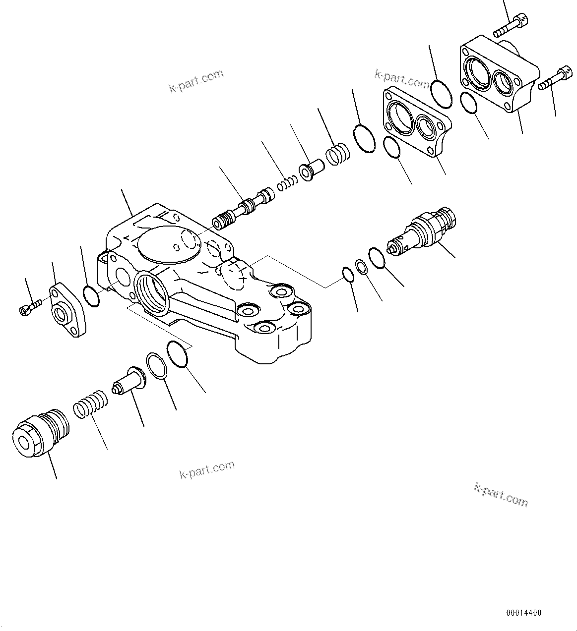Komatsu parts book diagram for PC700LC-11 S/N 80013-UP: ANTI-DROP VALVE, BOOM, BOOM ANTI-DROP VALVE, R.H.