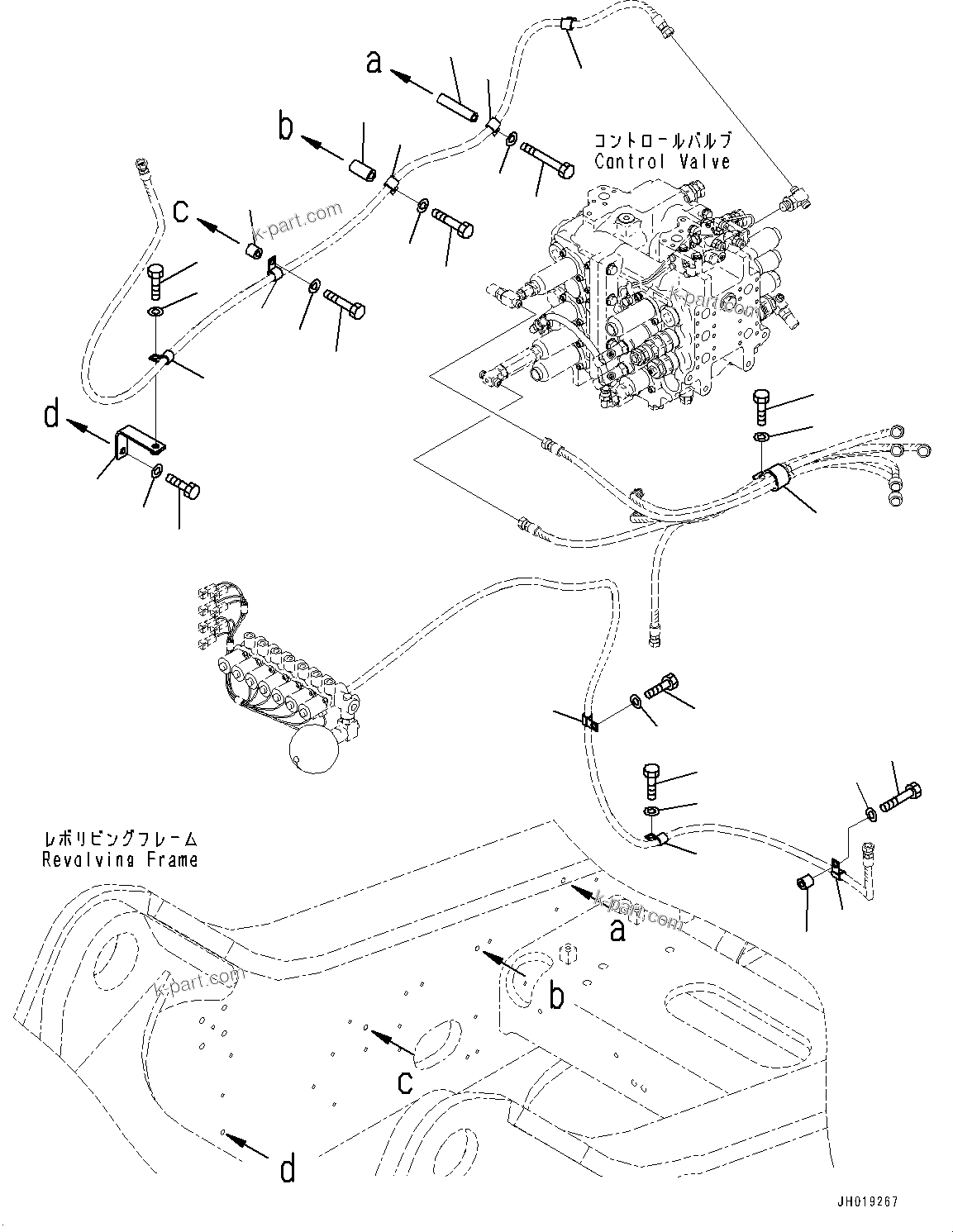 Komatsu parts book diagram for PC700LC-11 S/N 80013-UP: PROPORTIONAL PRESSURE CONTROL (PPC) MAIN PIPING, BOOM AND ARM ANTI-DROP VALVE, CLAMP