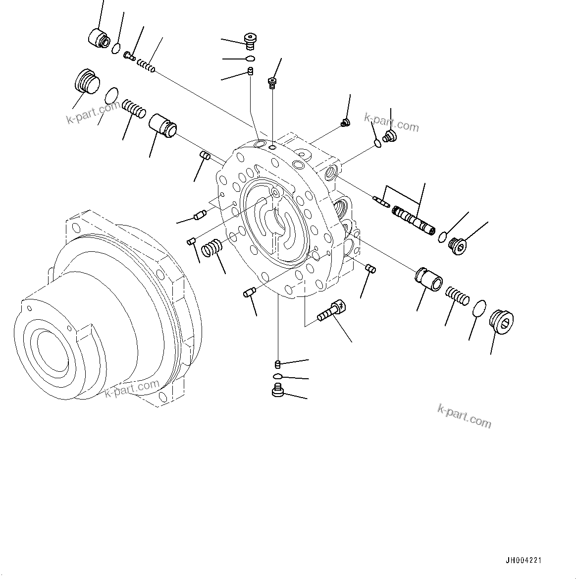 Komatsu parts book diagram for PC700LC-11 S/N 80013-UP: TRACK FRAME, TRACK ROLLER GUARD, INNER PARTS, TRAVEL MOTOR, R.H. (3/4)