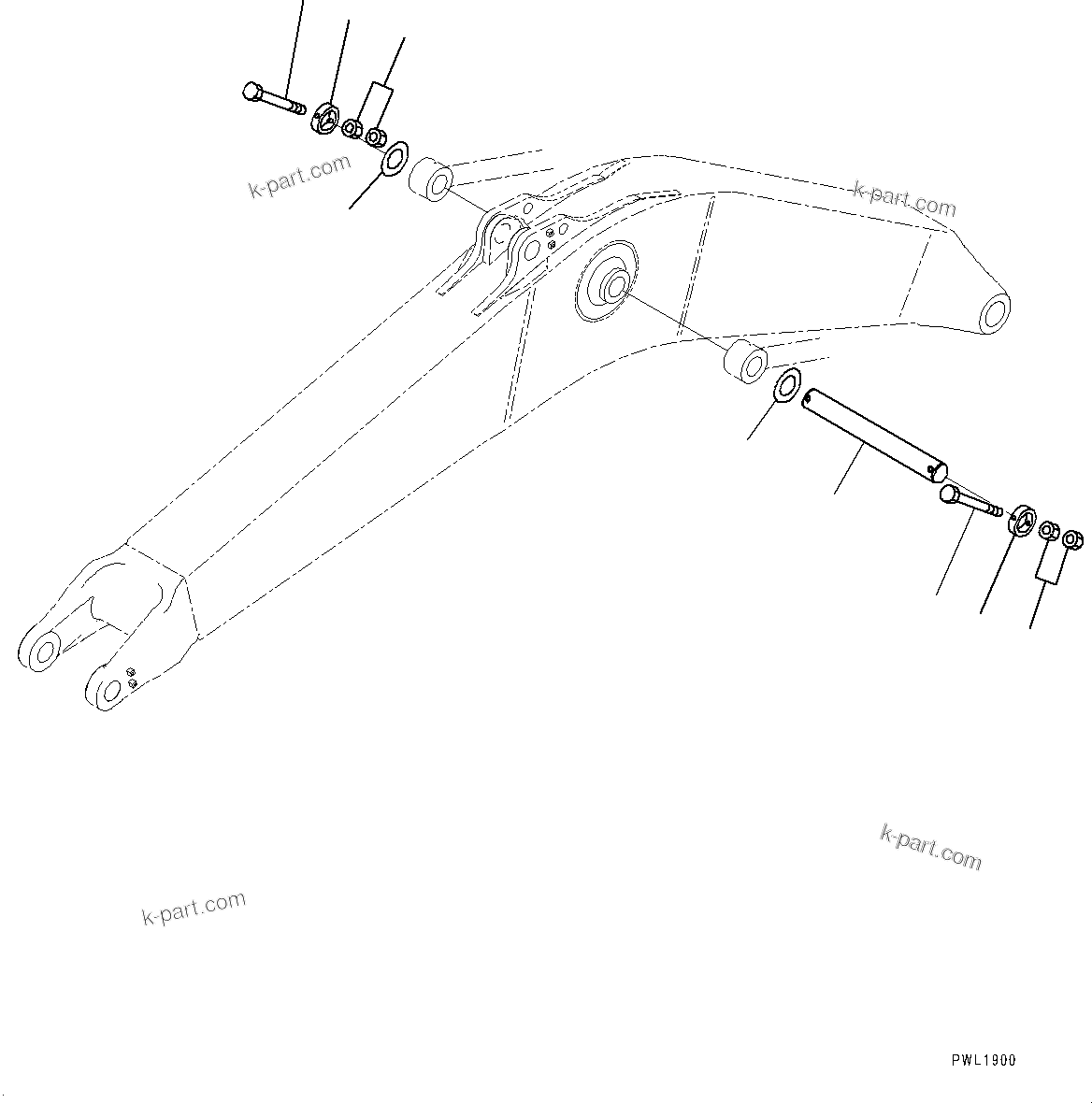 Komatsu parts book diagram for PC700LC-11 S/N 80013-UP: BOOM CYLINDER HEAD PIN