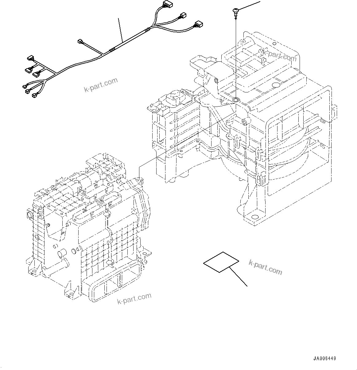 Komatsu parts book diagram for PC350LC-8M0 S/N K52001-UP: CAB, INNER PARTS, AIR CONDITIONER UNIT (2/2)