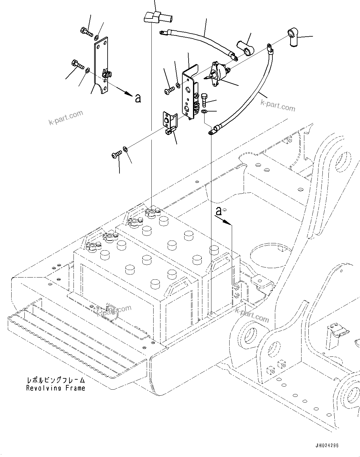Komatsu parts book diagram for HB215LC-3 S/N K70001-UP: ELECTRIC WIRING HARNESS, DISCONNECT SWITCH