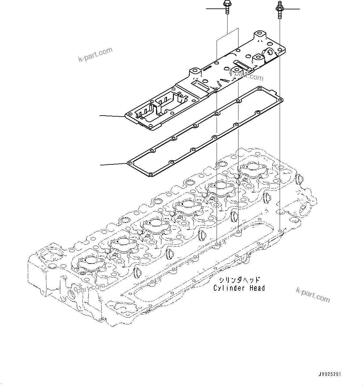 Komatsu parts book diagram for SAA6D107E-3B S/N 22347036-UP (For PC290LC-11E0): AIR INTAKE MANIFOLD