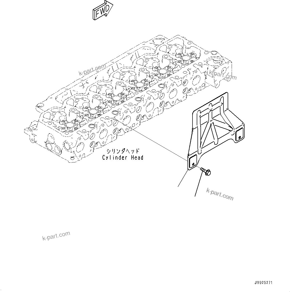 Komatsu parts book diagram for SAA6D107E-3B S/N 22347036-UP (For PC290LC-11E0): HEAT SHIELD