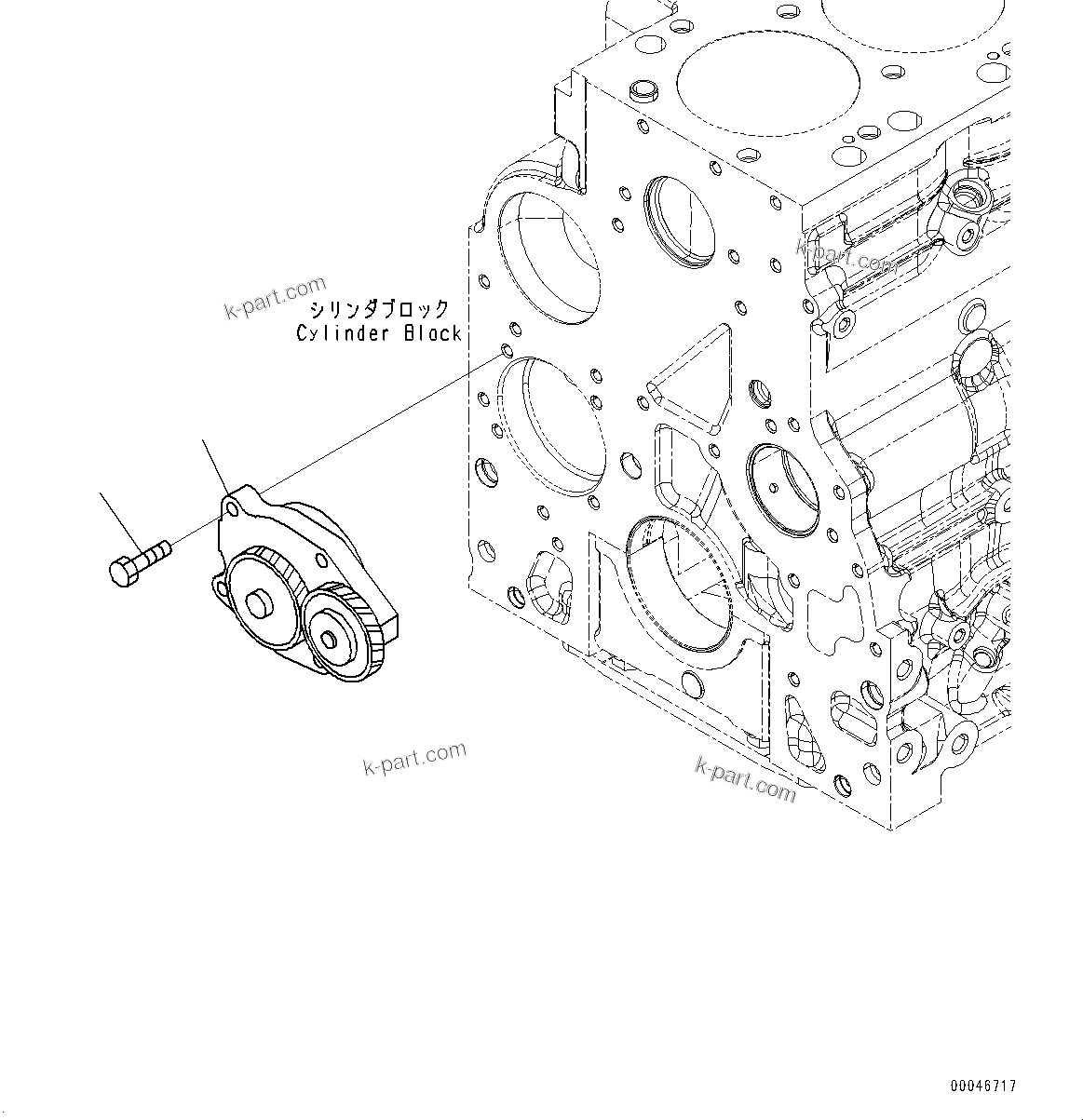 Komatsu parts book diagram for SAA6D107E-3B S/N 22347036-UP (For PC290LC-11E0): LUBRICATION OIL PUMP