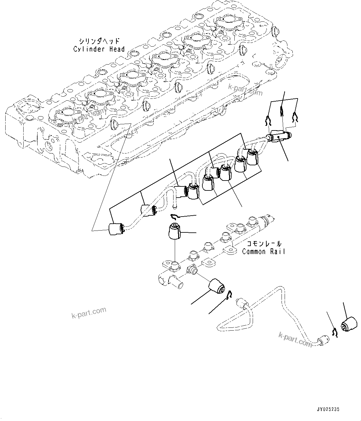 Komatsu parts book diagram for SAA6D107E-3B S/N 22347036-UP (For PC290LC-11E0): FUEL SYSTEM COVER