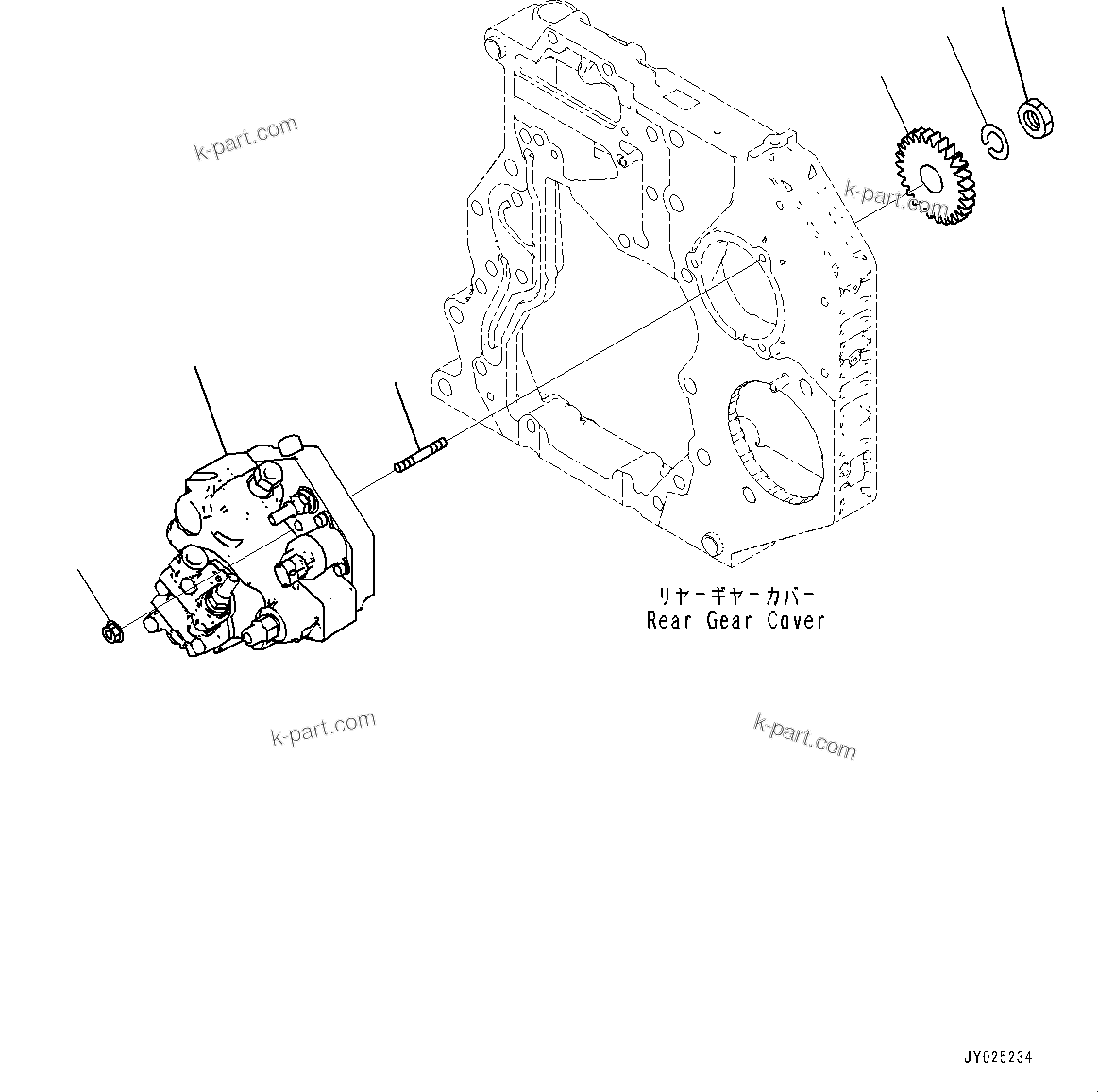 Komatsu parts book diagram for SAA6D107E-3B S/N 22347036-UP (For PC290LC-11E0): FUEL SYSTEM RELATED PARTS